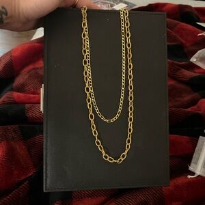 Elegant Gold double Chain Necklace